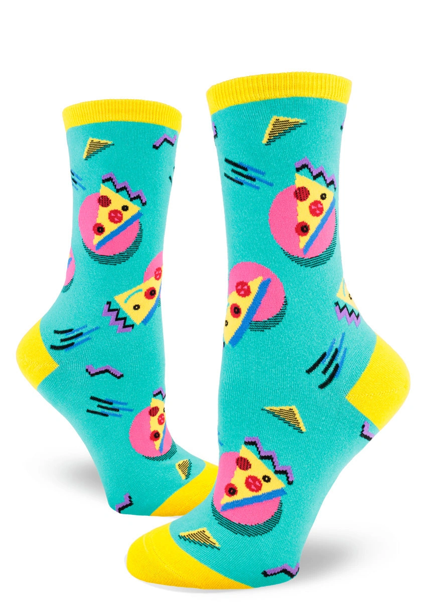 Totally Rad 80s Pizza Party Crew Tee for Awesome Women Like You!